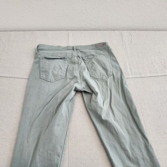 Adriano Goldschmied Jeans Women 27R Green The Stevie Ankle Slim Straight Stretch - Picture 13 of 16